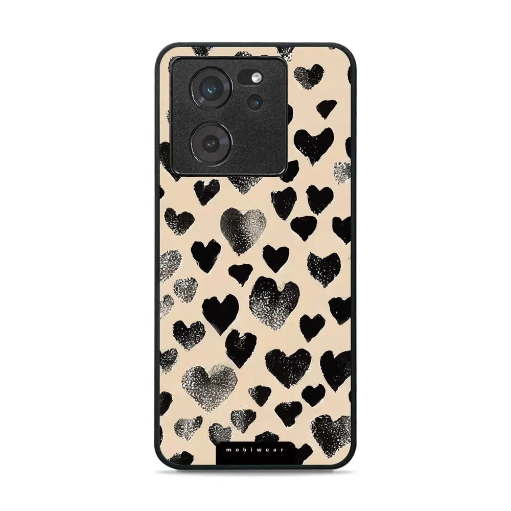 Handyhülle für Xiaomi 13T Pro, Mobiwear Glossy Case, Beige Liebe