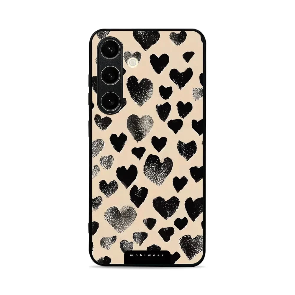 Handyhülle für Galaxy S24, Mobiwear Glossy Case, Beige Liebe