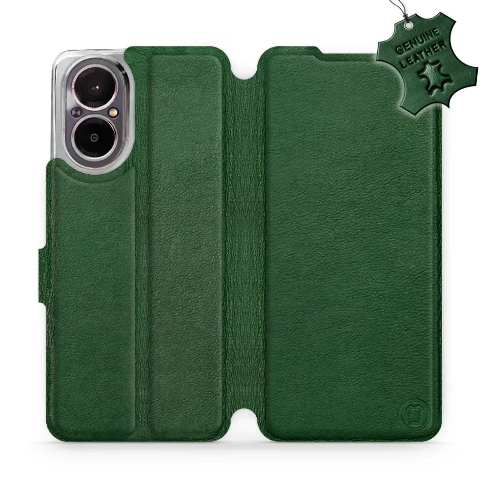 Echtleder Handyhülle für Realme C67 4G, Mobiwear Leather, Grün