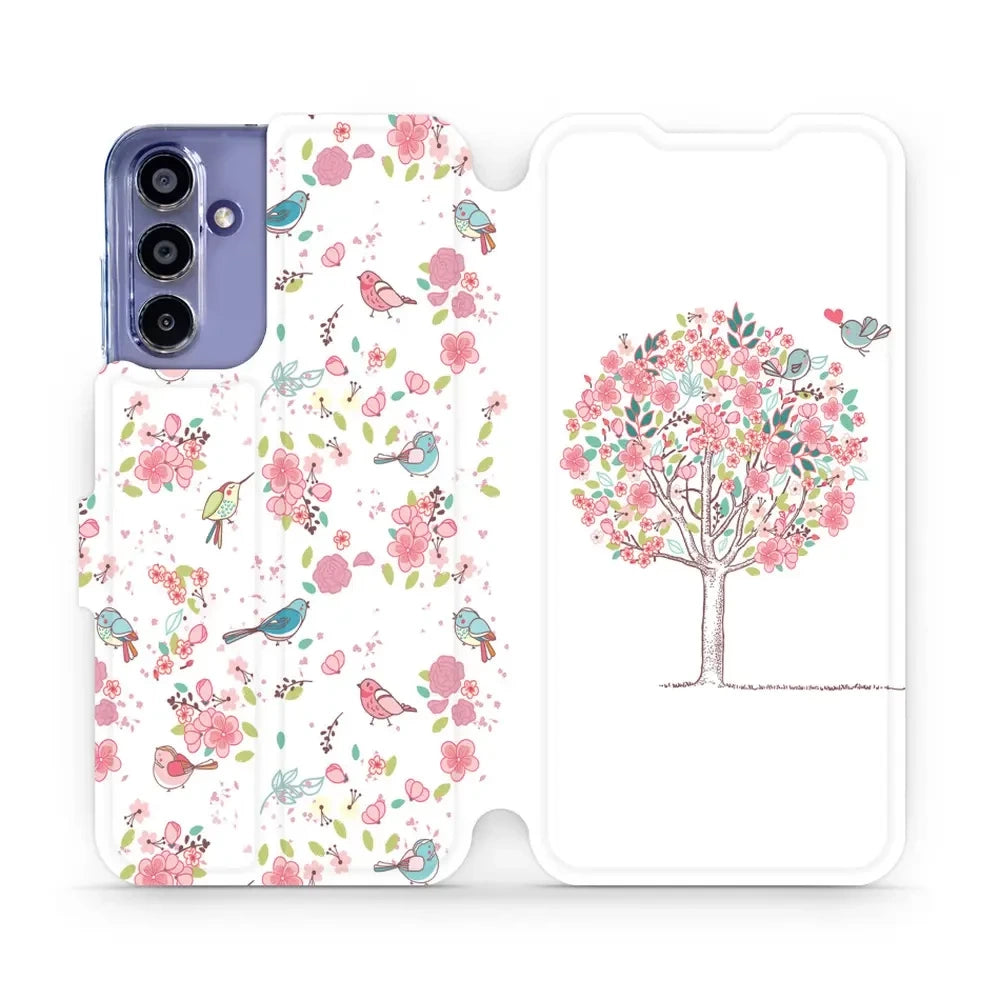 Handyhülle mit klappe für Galaxy A15 4G, Mobiwear Book, Rosa Hain