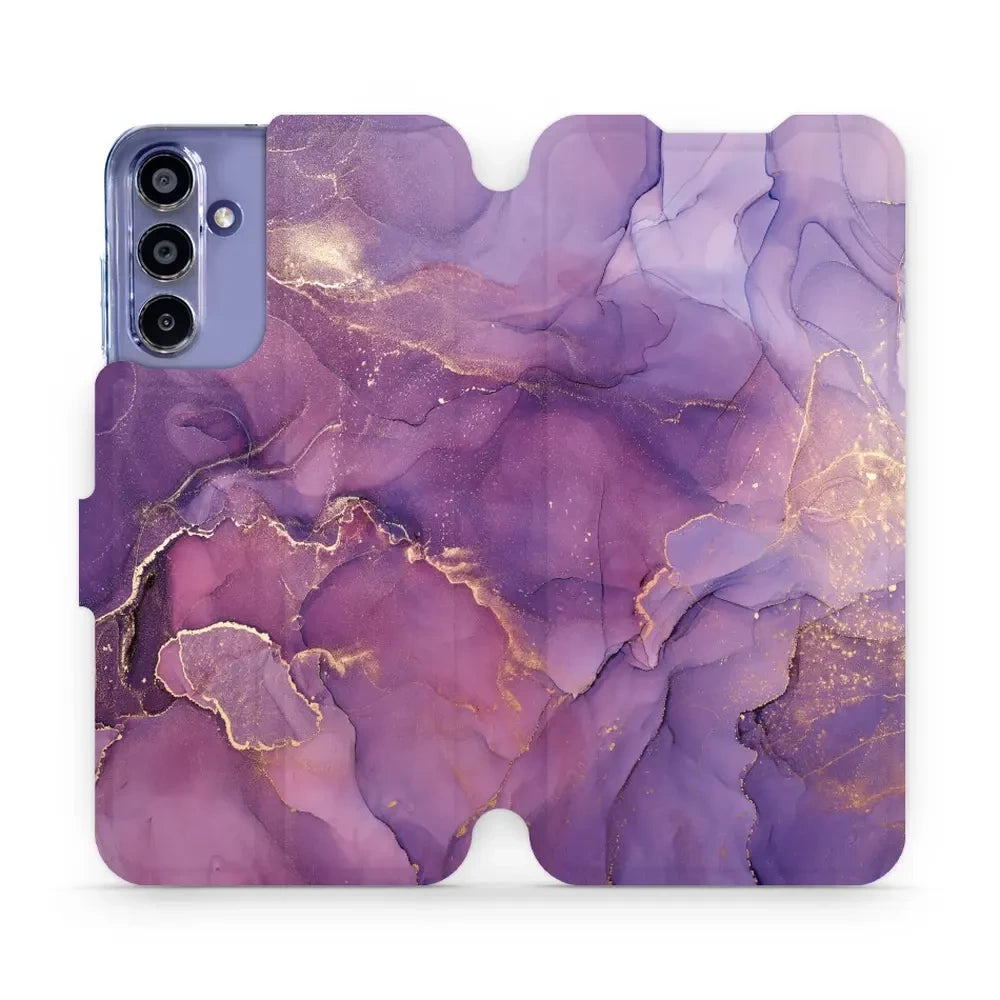 Handyhülle mit klappe für Galaxy A15 4G, Mobiwear Book, Violett