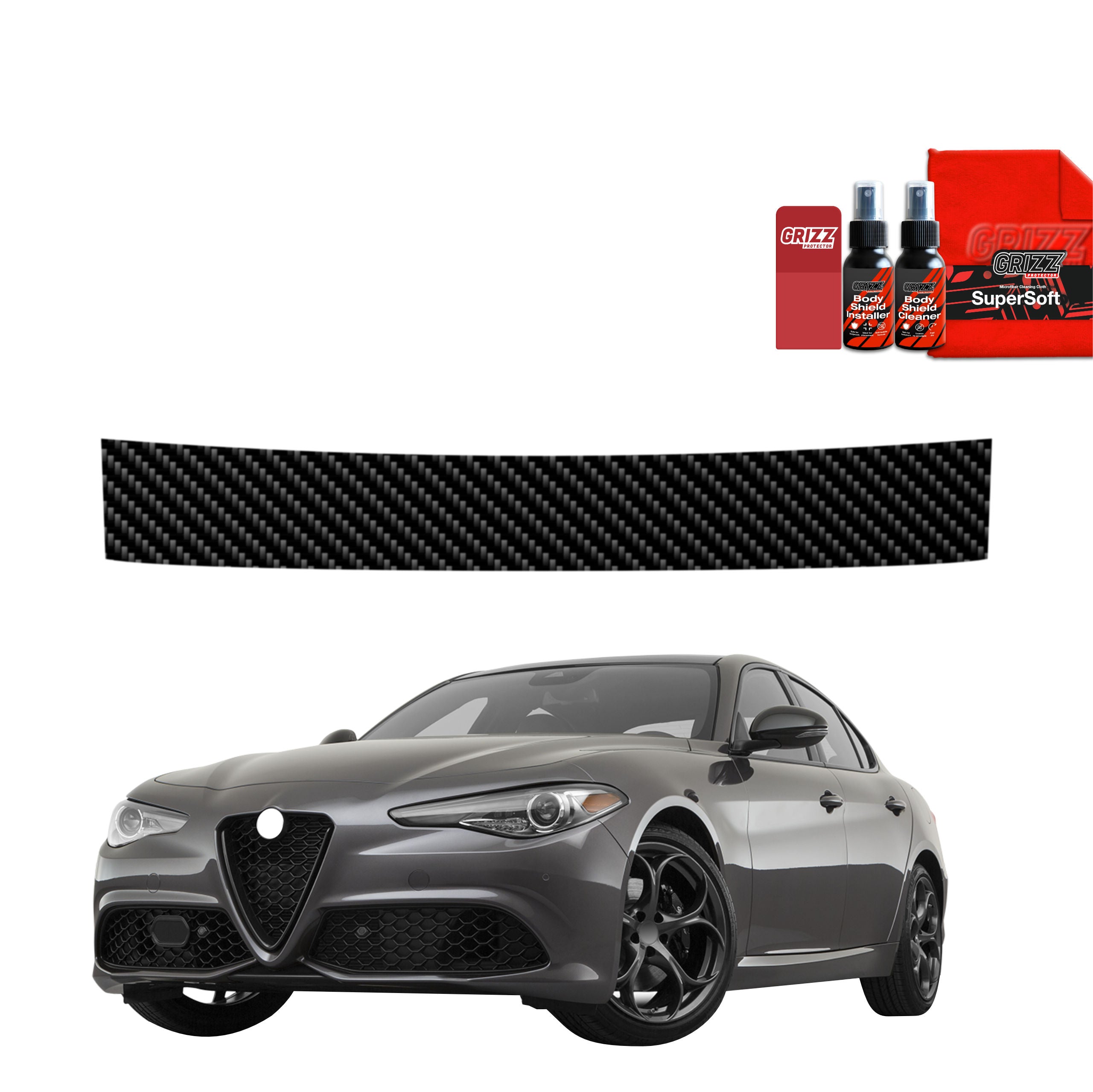 Kohlenstoff Grizz Protector schutzfolie für Ladekante - Alfa Romeo Giulia (2023-2026)