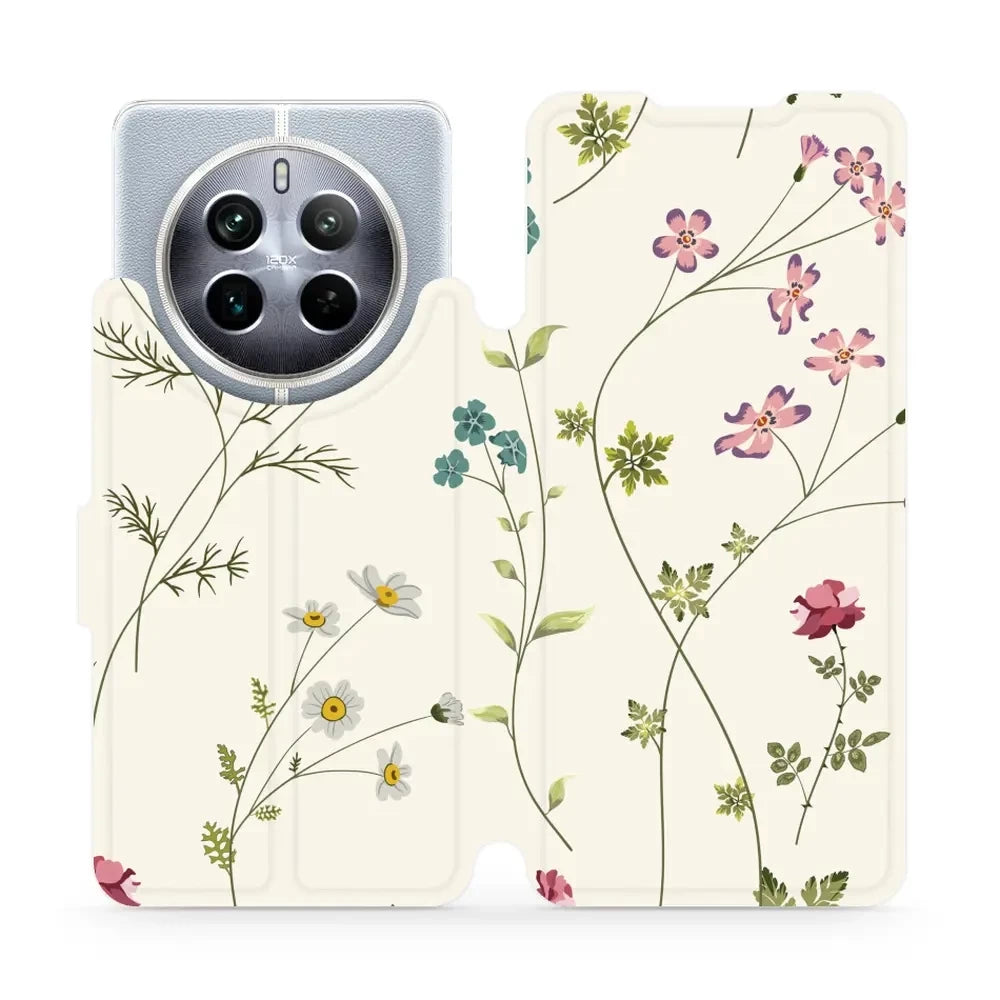 Handyhülle mit klappe für Realme 12 5G, Mobiwear Book, Feldblumen
