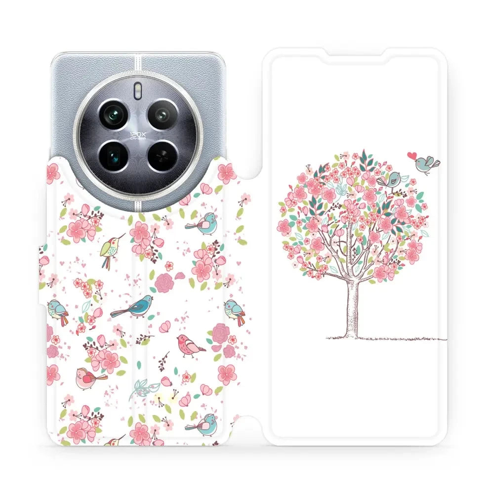 Handyhülle mit klappe für Realme 12 Pro Plus, Mobiwear Book, Rosa Hain