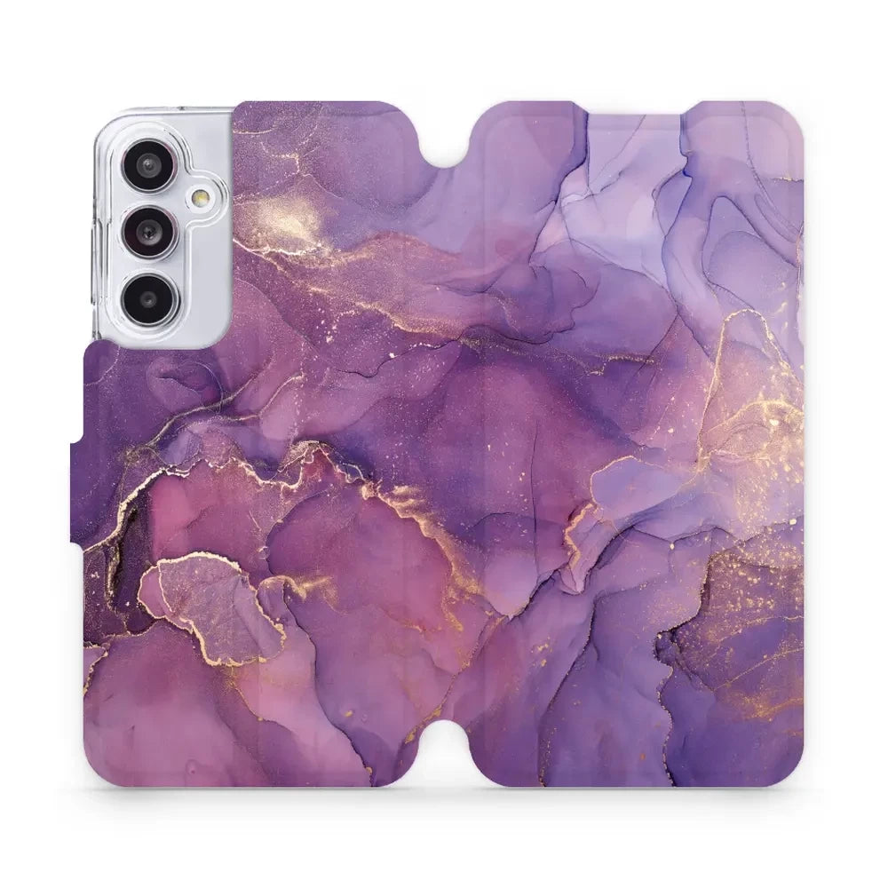 Handyhülle mit klappe für Galaxy A55 5G, Mobiwear Book, Violett