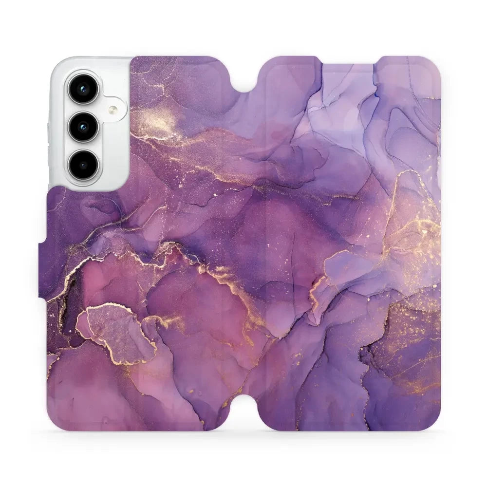 Handyhülle mit klappe für Galaxy A35 5G, Mobiwear Book, Violett
