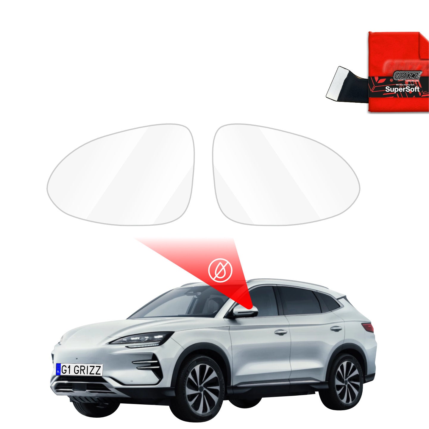 Regenschutzfolie Grizz Protector für Außenspiegel - BYD Seal U DM-i (2024-2026)