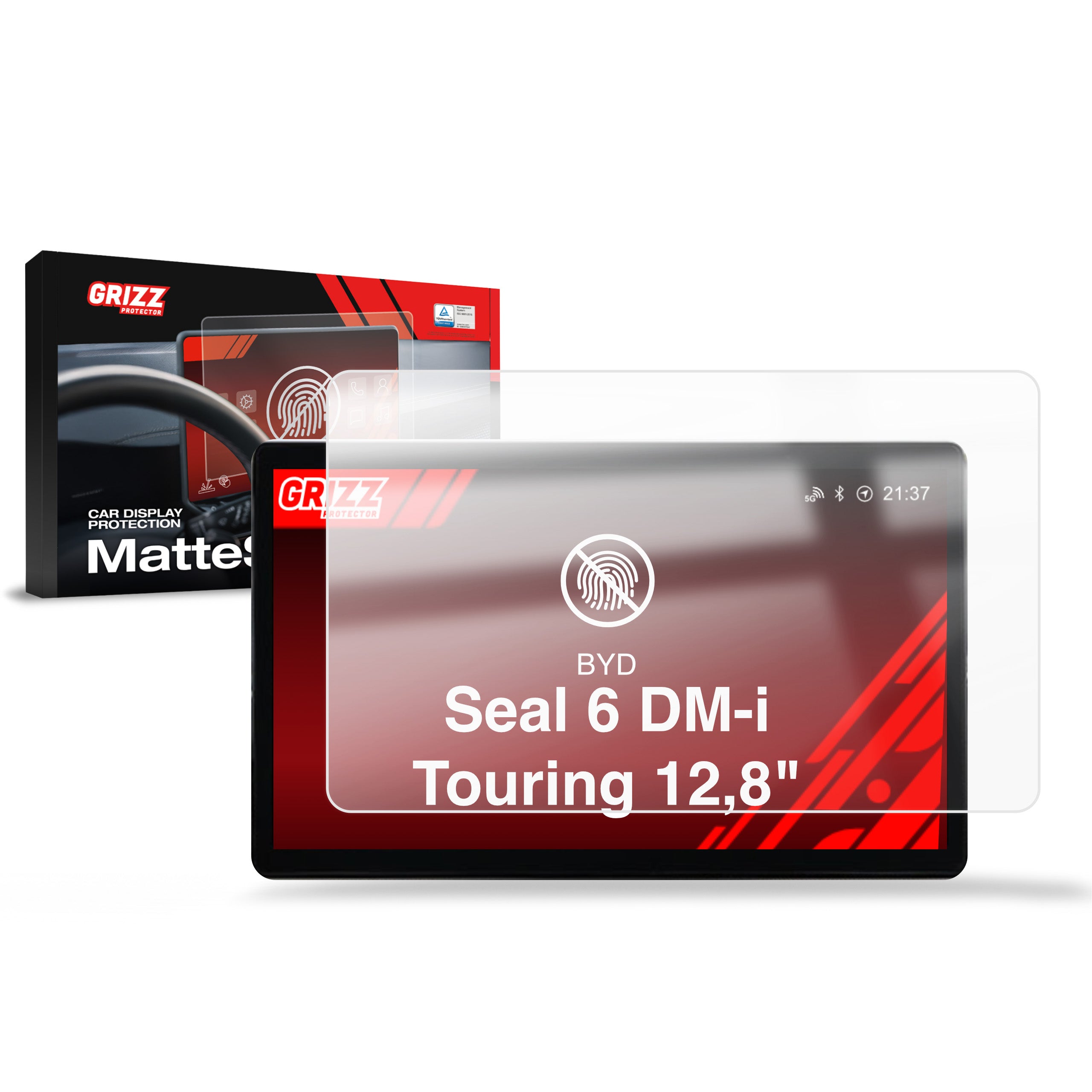 Matte Autodisplayfolie für BYD Seal 6 DM-i Touring 12,8" (2025-2026), Grizz Protector