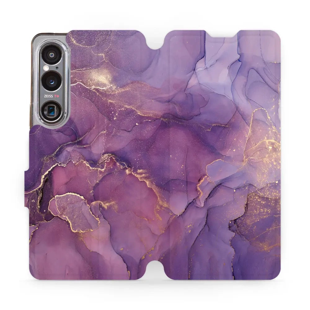 Handyhülle mit klappe für Sony Xperia 1 VI, Mobiwear Book, Violett