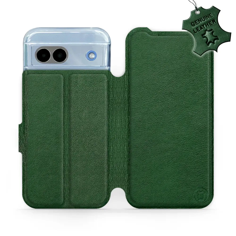 Echtleder Handyhülle für Google Pixel 8a, Mobiwear Leather, Grün