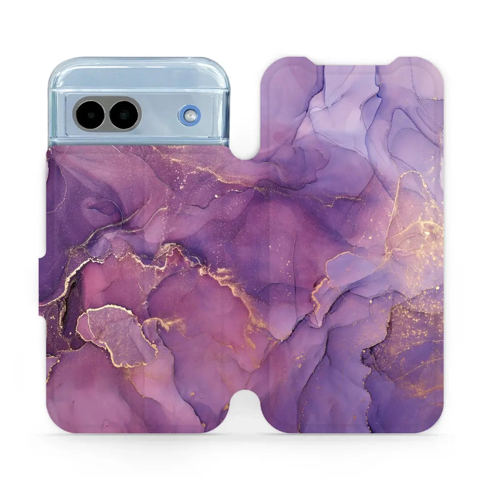Handyhülle mit klappe für Google Pixel 8a, Mobiwear Book, Violett