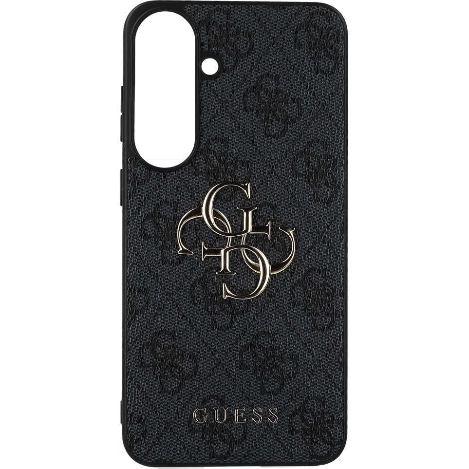 Handyhülle für Galaxy S26 FE, Guess Leather 4G Metal Logo, Schwarz