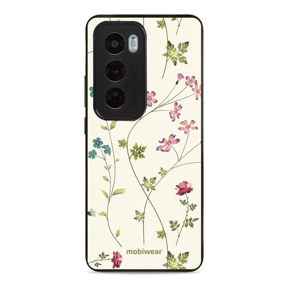 Handyhülle für Oppo Reno 12 Pro, Mobiwear Glossy Case, Idyllische Blüte