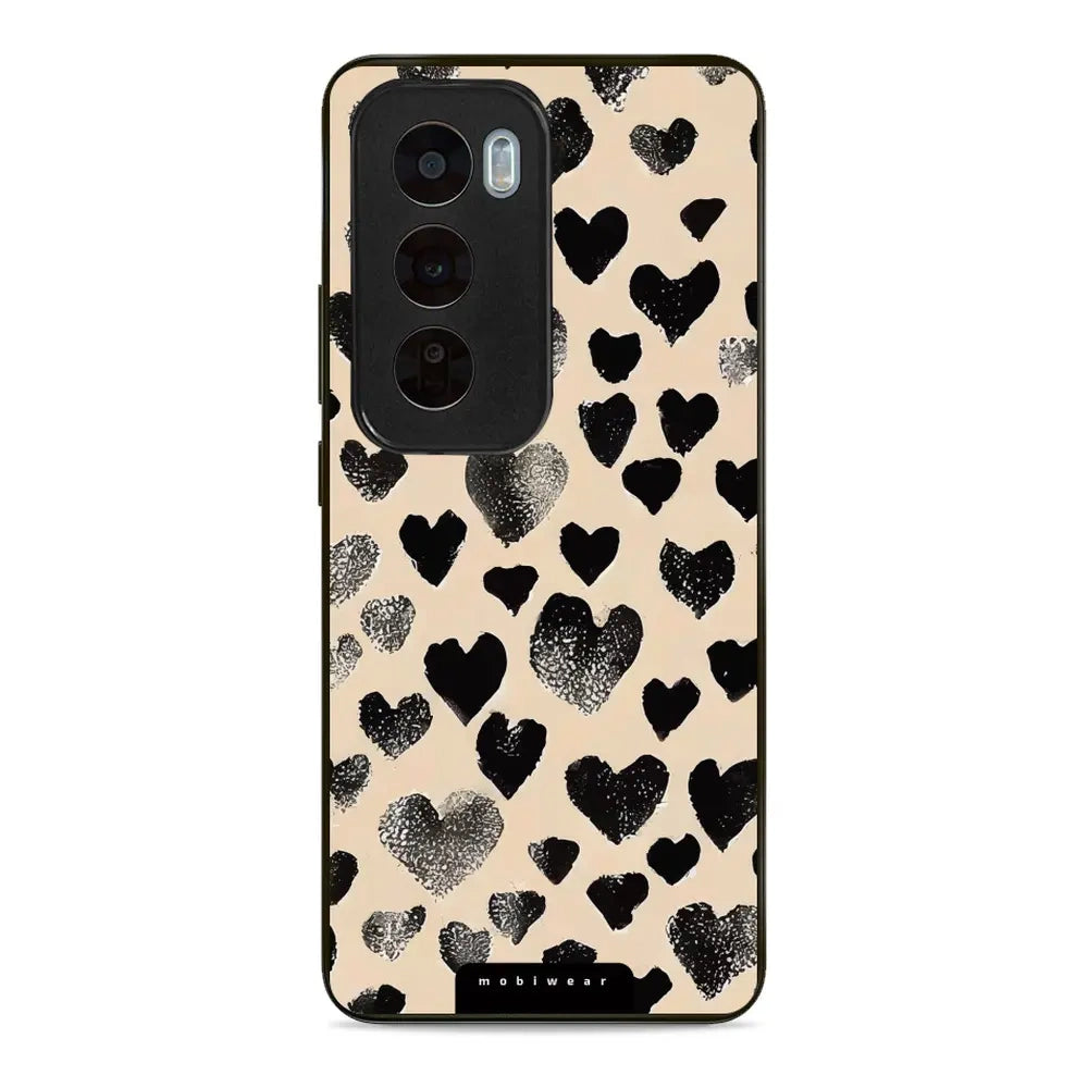 Handyhülle für Oppo Reno 12 Pro, Mobiwear Glossy Case, Beige Liebe