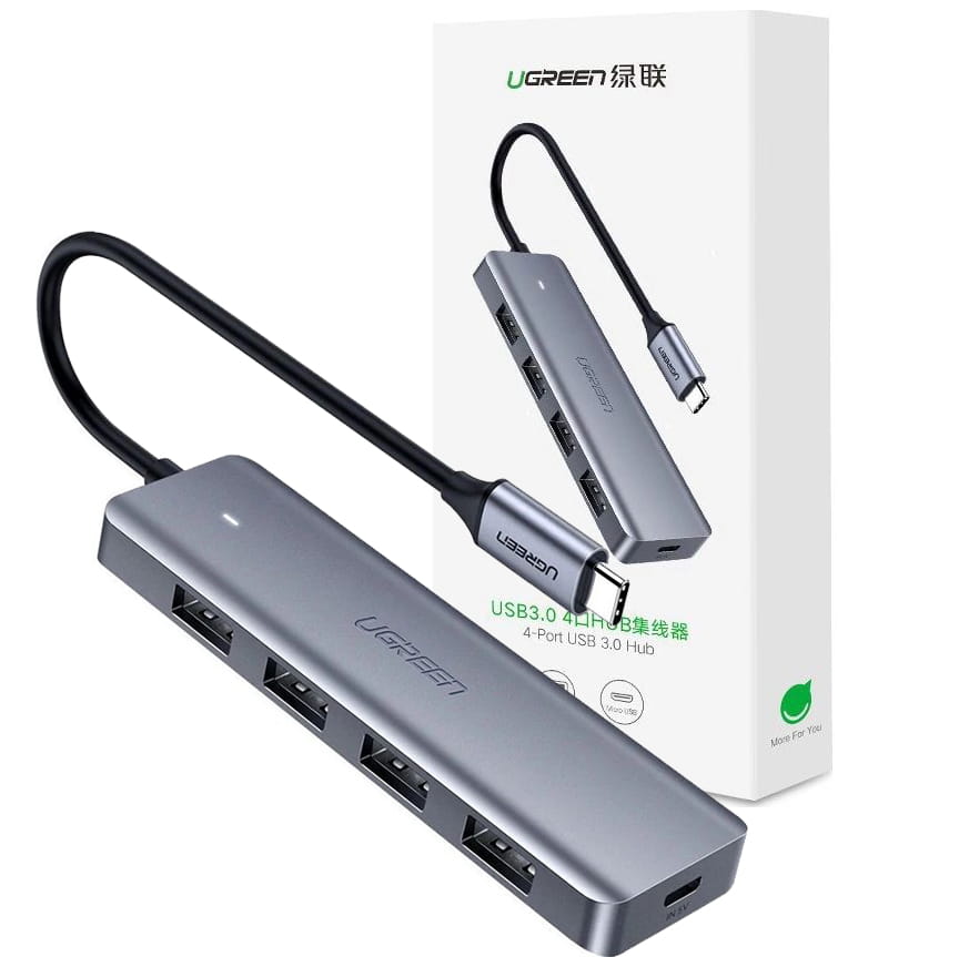 HUB 5w1 Ugreen 4x USB 3.0 Gen 1, 5Gbps, Grau