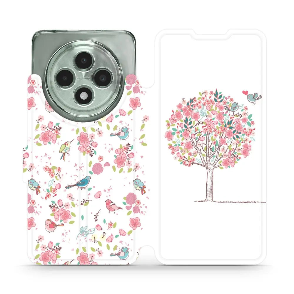 Handyhülle mit klappe für Oppo Reno 12 F, Mobiwear Book, Rosa Hain