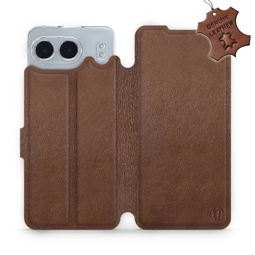 Echtleder Handyhülle für OnePlus Nord 4, Mobiwear Leather, Braun