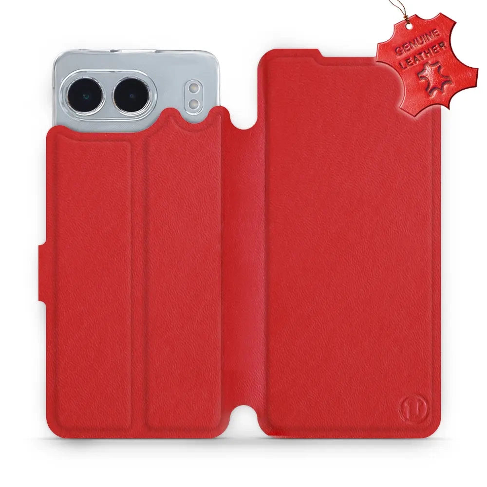Echtleder Handyhülle für OnePlus Nord 4, Mobiwear Leather, Rot