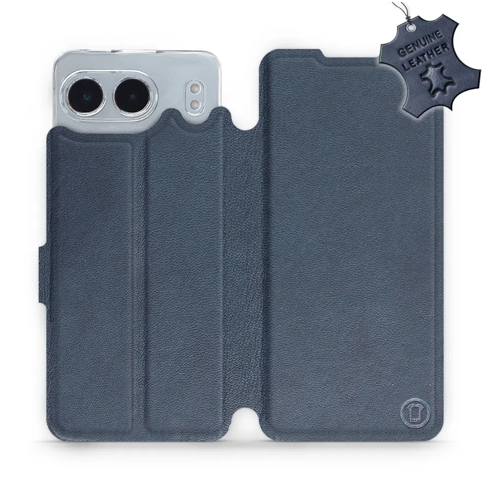 Echtleder Handyhülle für OnePlus Nord 4, Mobiwear Leather, Dunkelblau