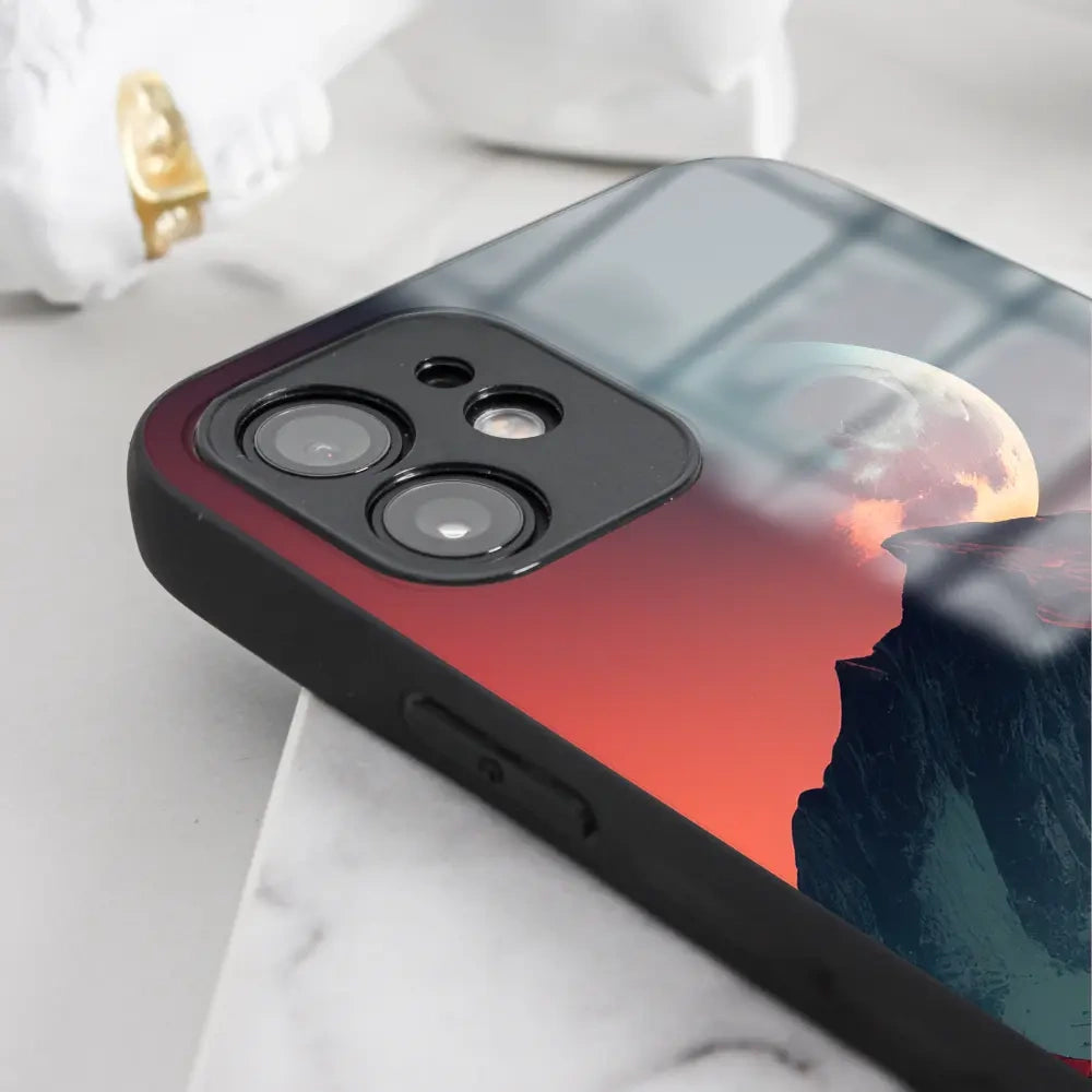 Handyhülle für Realme C61, Mobiwear Glossy Case, Gebirgsdämmerung