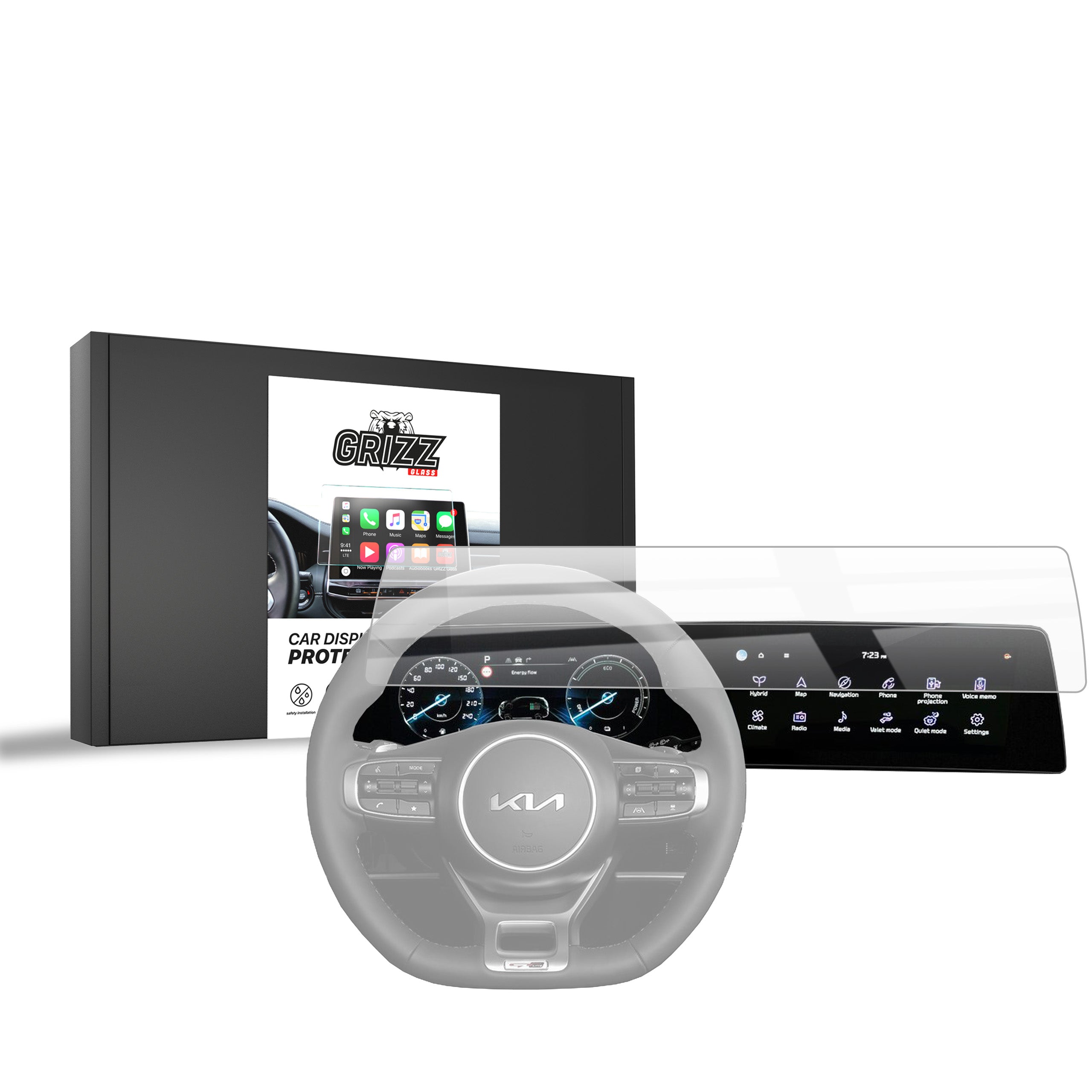 Keramische Autodisplayfolie für Kia Sportage 5 Anniversary (2021-2025), Grizz Protector