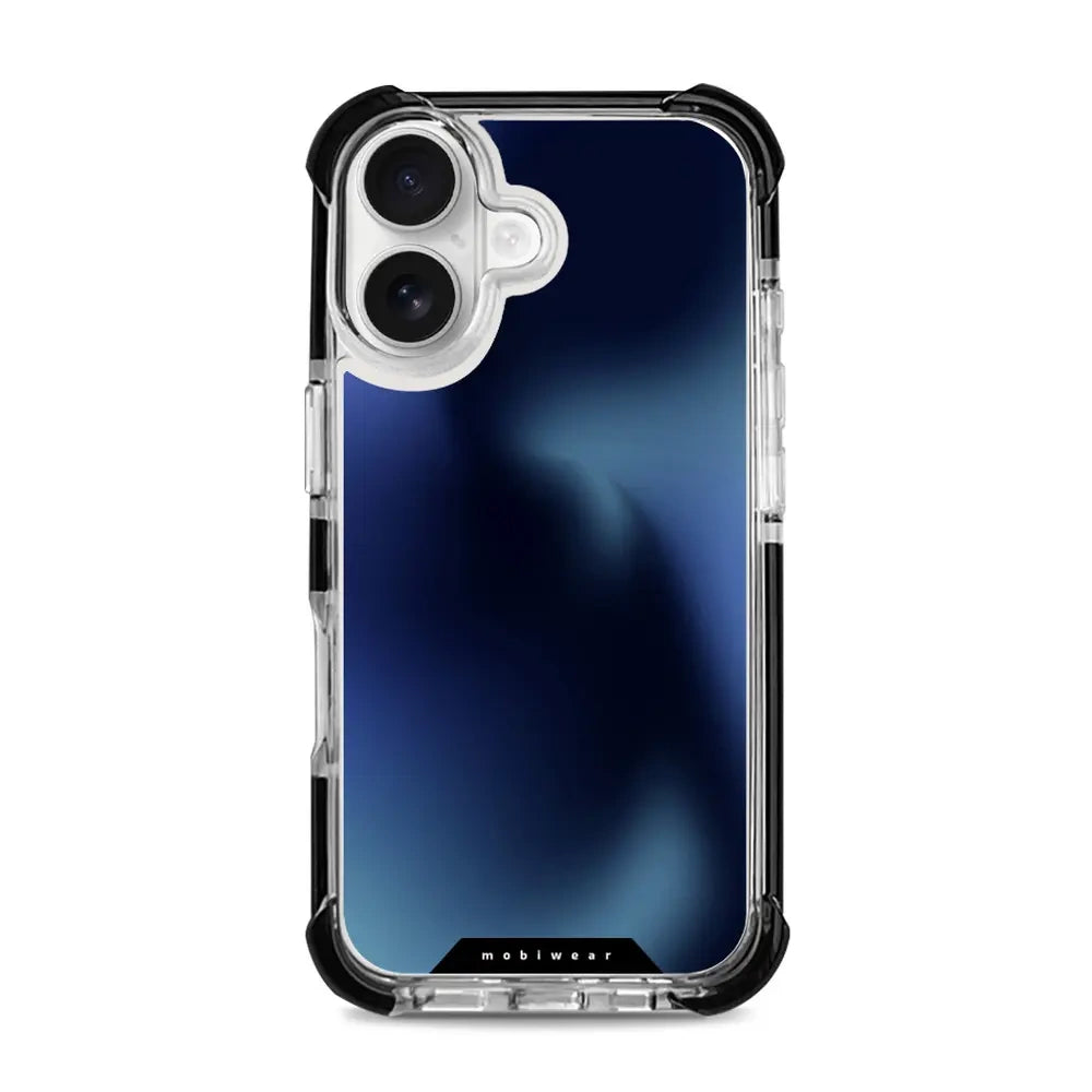 Handyhülle für iPhone 16 mit MagSafe, Mobiwear Elite Bumper, Dunkelblau