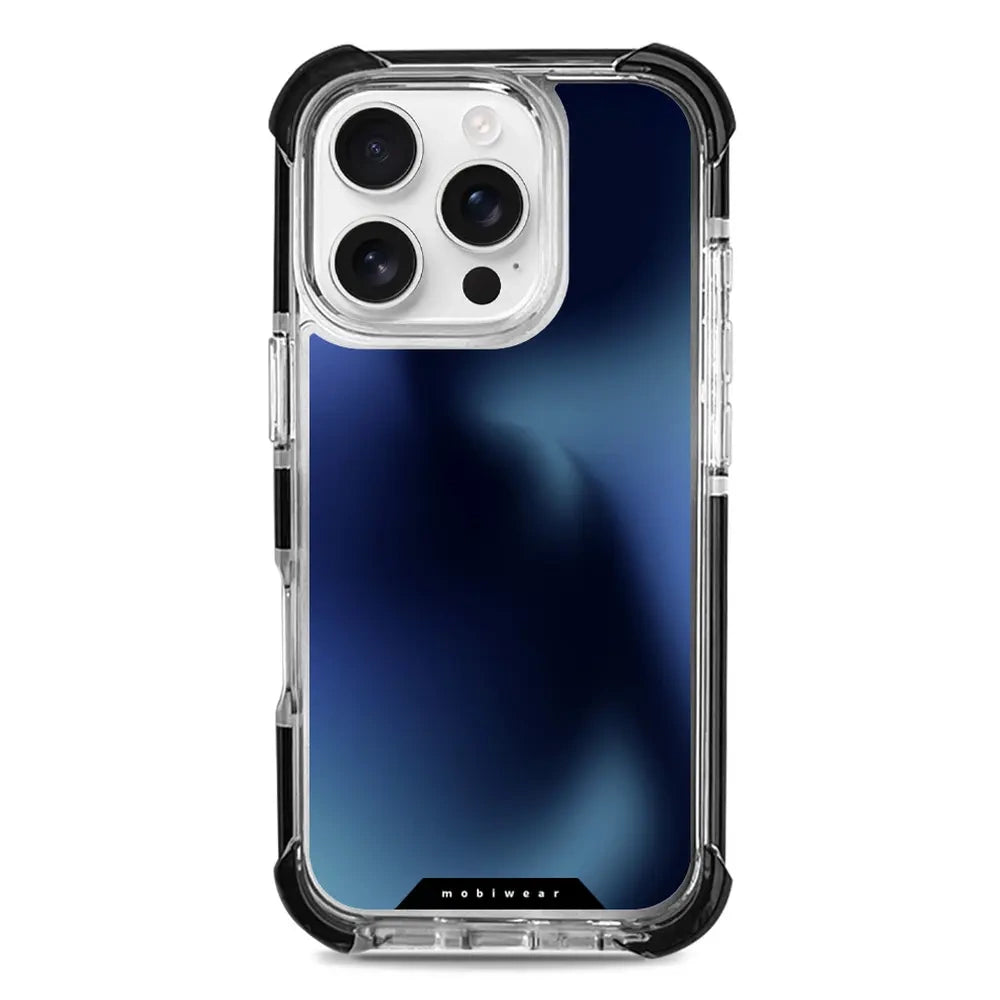 Handyhülle für iPhone 16 Pro mit MagSafe, Mobiwear Elite Bumper, Dunkelblau