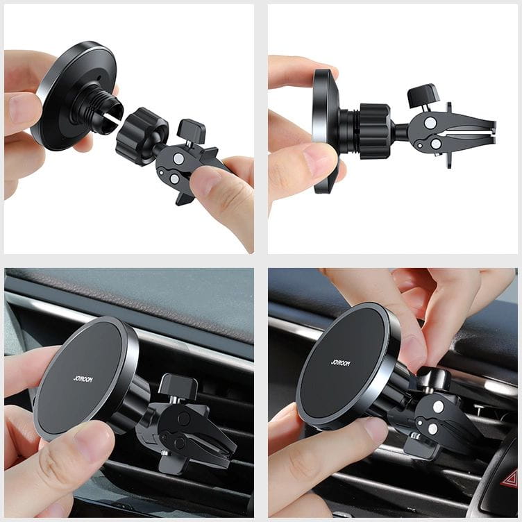 Magnetische Handy-Halterung für das Lüftungsgitter, Joyroom JR-ZS240, Schwarz