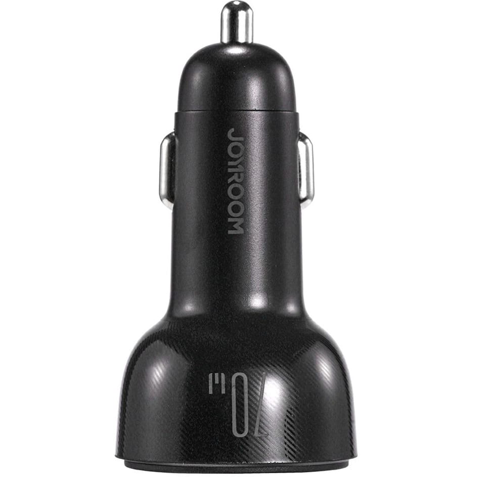 Autoladegerät 1x USB-A QC 3.0 / 2x USB-C PD 3.0, Joyroom Car Charger JR-CL26, 70W, Schwarz