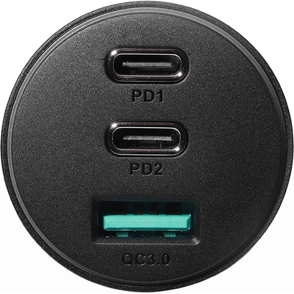 Autoladegerät 1x USB-A QC 3.0 / 2x USB-C PD 3.0, Joyroom Car Charger JR-CL26, 70W, Schwarz