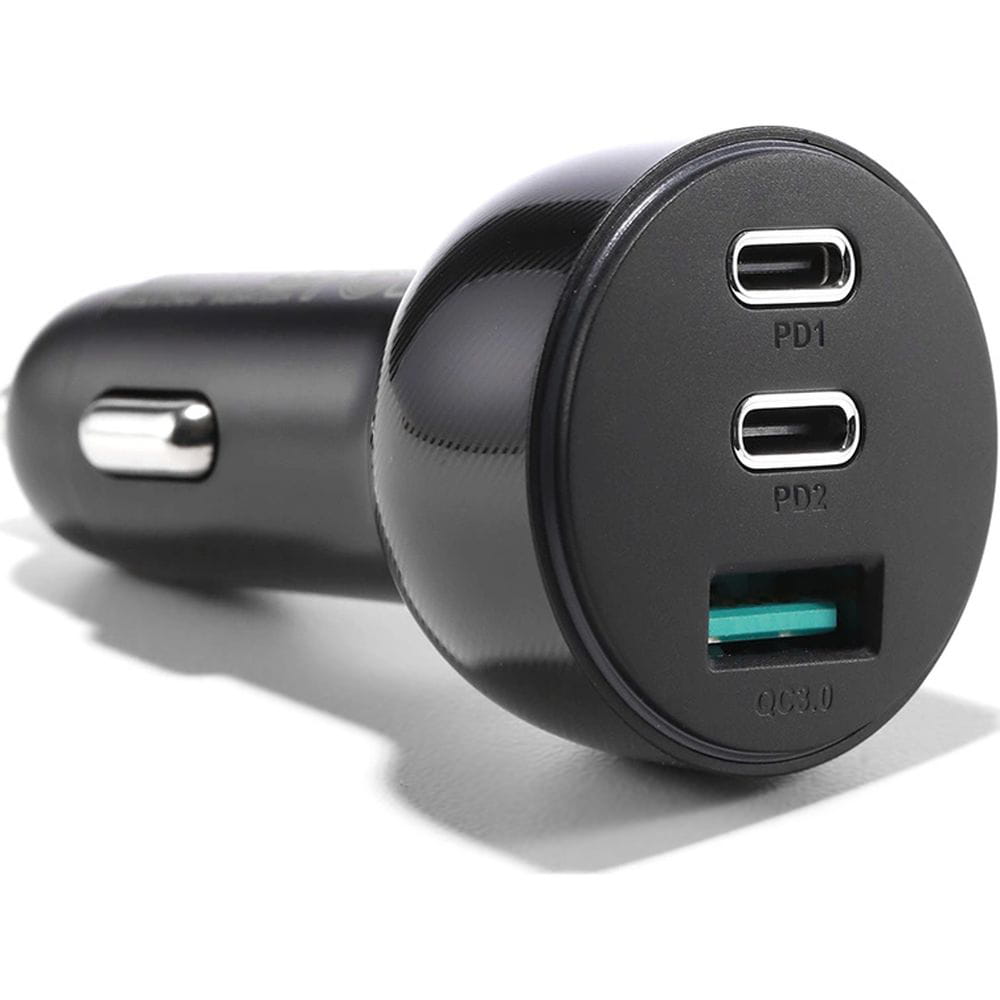 Autoladegerät 1x USB-A QC 3.0 / 2x USB-C PD 3.0, Joyroom Car Charger JR-CL26, 70W, Schwarz