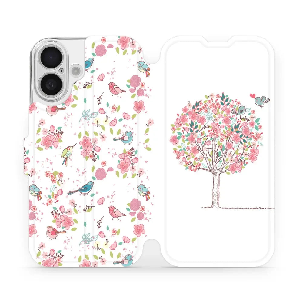 Handyhülle mit klappe für iPhone 16, Mobiwear Book, Rosa Hain