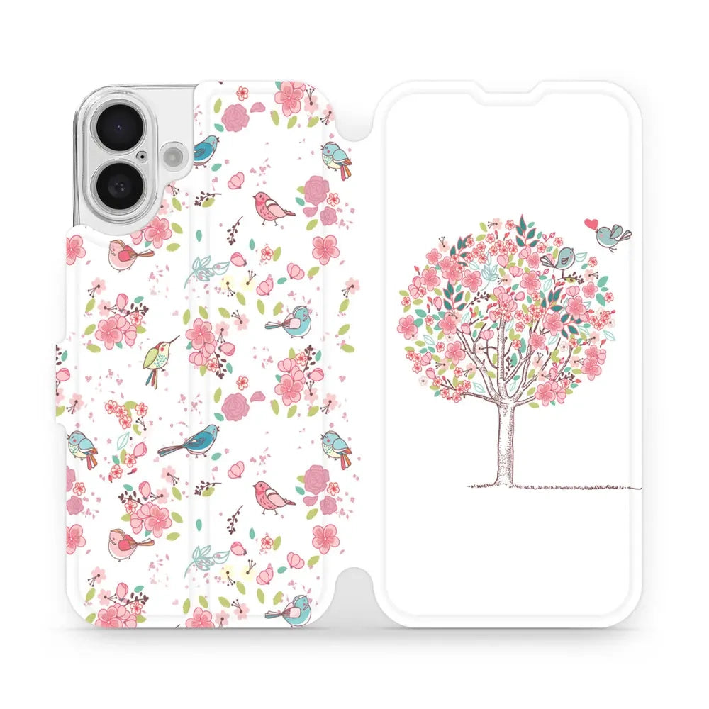 Handyhülle mit klappe für iPhone 16 Plus, Mobiwear Book, Rosa Hain