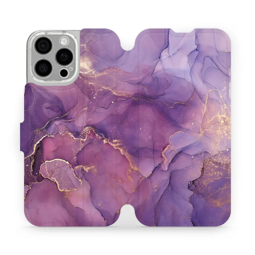 Handyhülle mit klappe für iPhone 16 Pro Max, Mobiwear Book, Violett