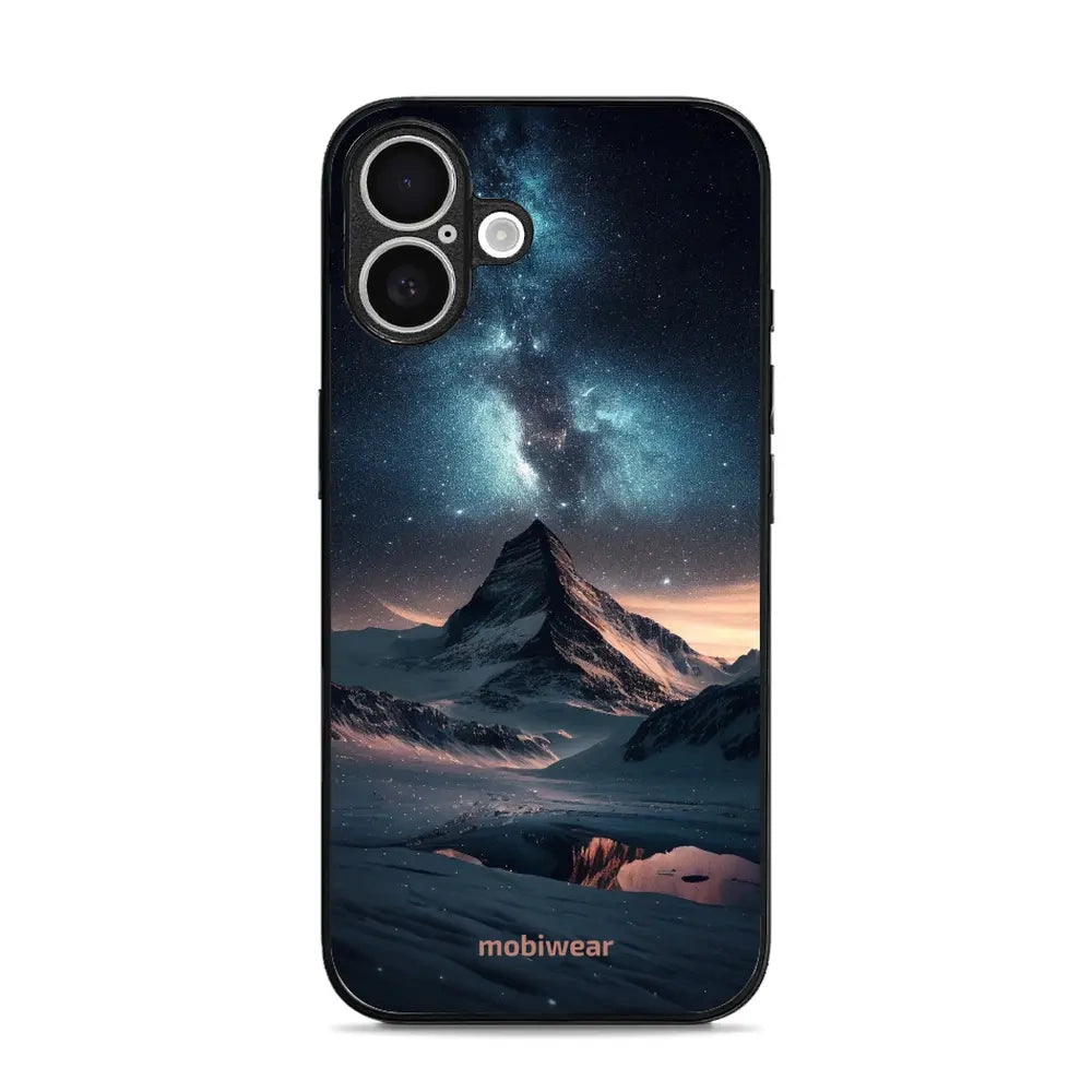Handyhülle für iPhone 16, Mobiwear Glossy Case, Nachtberg