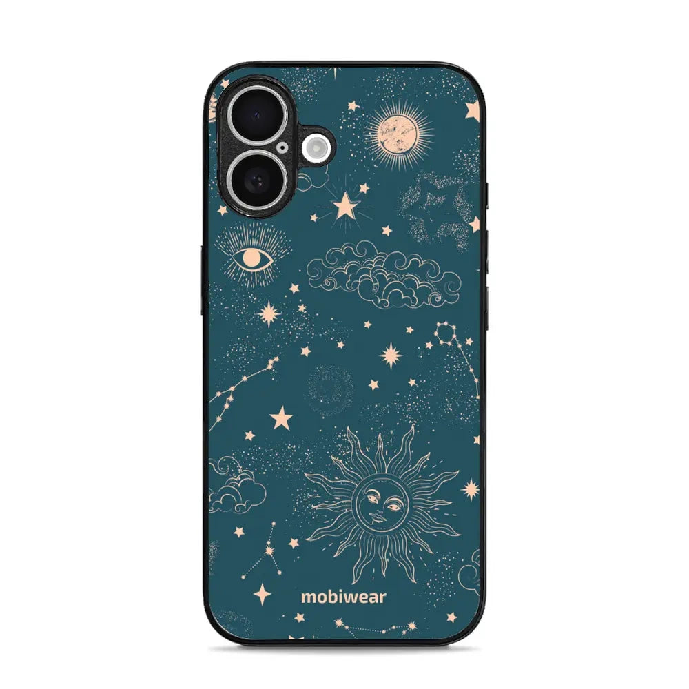 Handyhülle für iPhone 16, Mobiwear Glossy Case, Astraler Staub