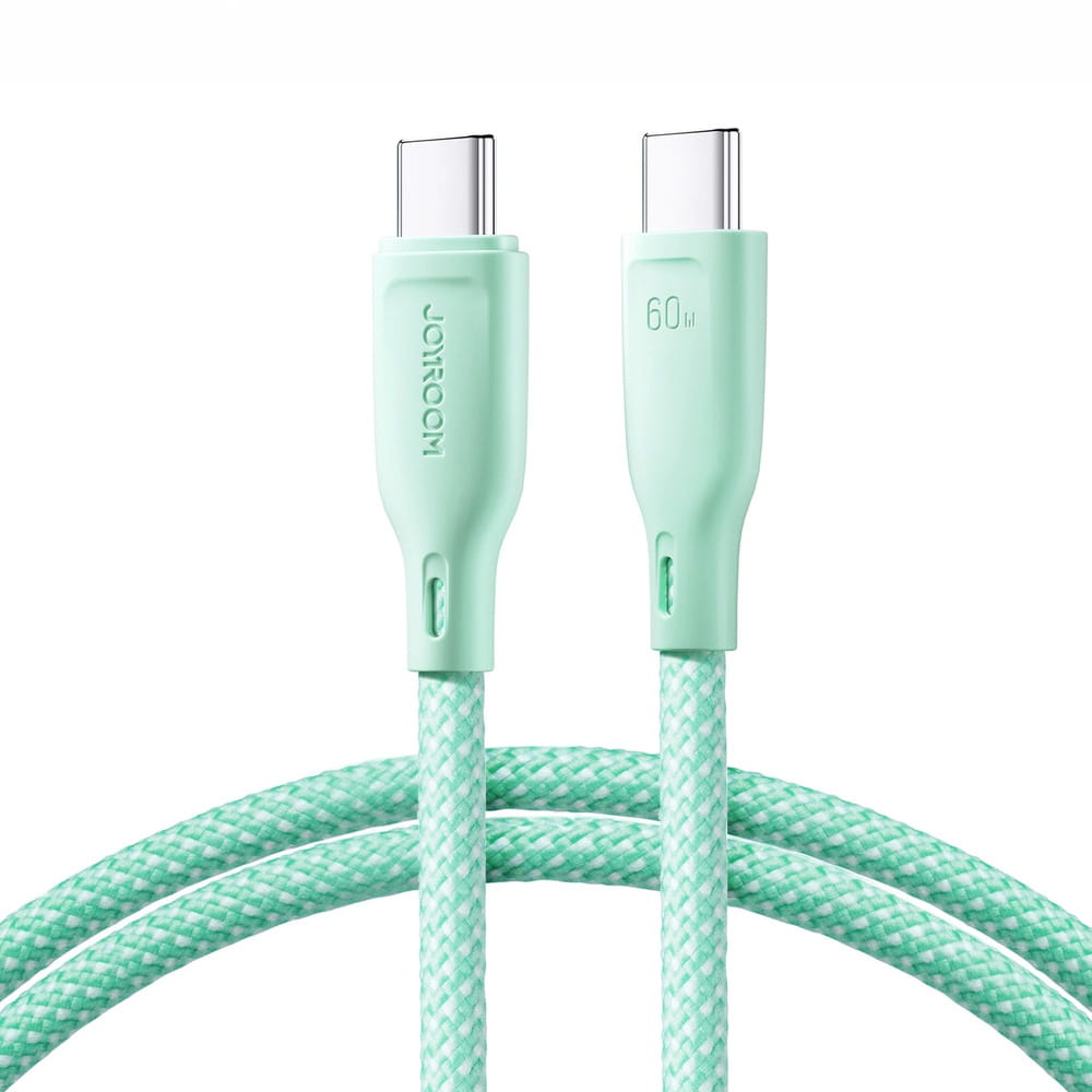Ladekabel / Datenkabel USB-C zu USB-C, Joyroom Multi-Color, 60W, 1m, Grün
