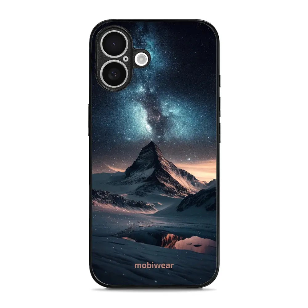 Handyhülle für iPhone 16 Plus, Mobiwear Glossy Case, Nachtberg