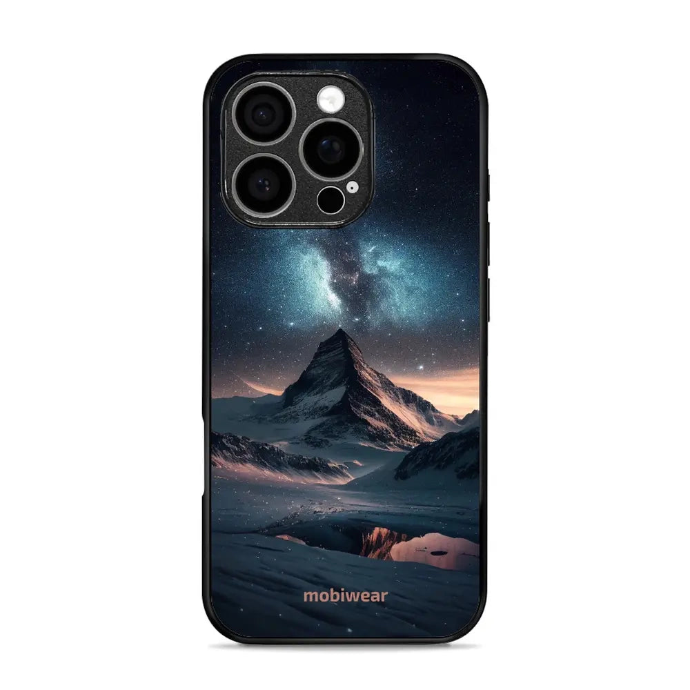 Handyhülle für iPhone 16 Pro, Mobiwear Glossy Case, Nachtberg