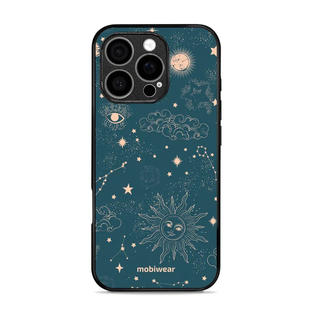 Handyhülle für iPhone 16 Pro, Mobiwear Glossy Case, Astraler Staub