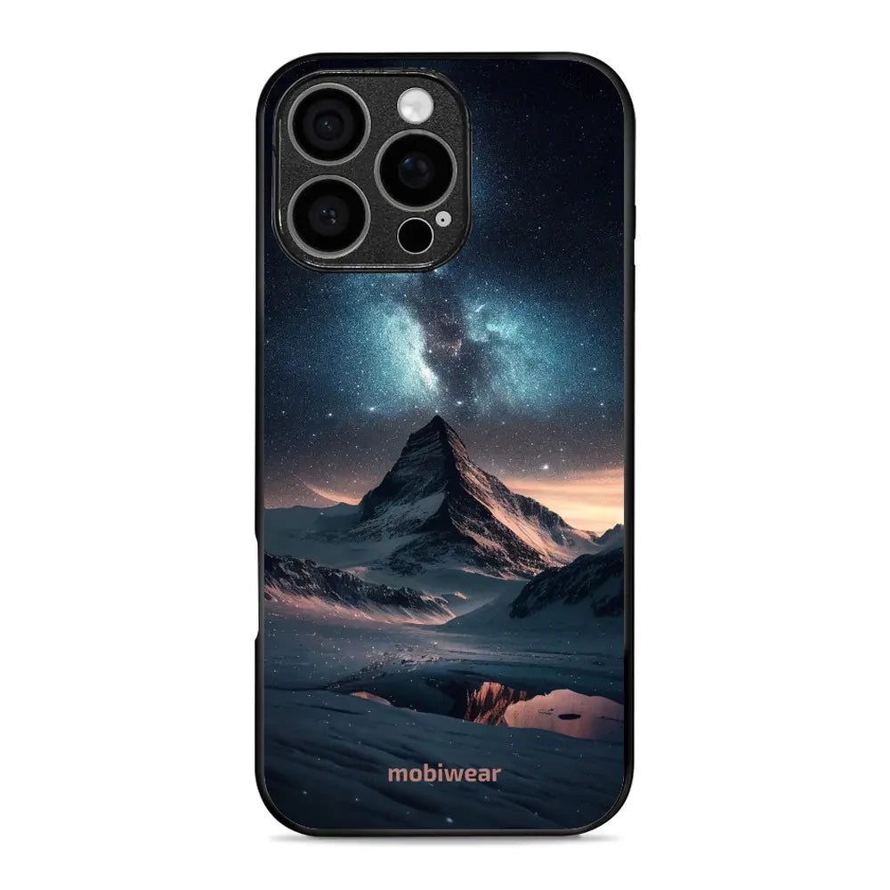 Handyhülle für iPhone 16 Pro Max, Mobiwear Glossy Case, Nachtberg