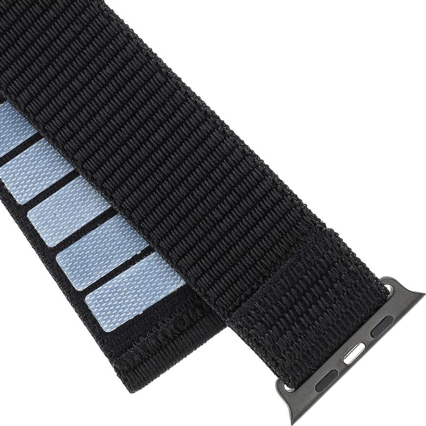 Armband für Apple Watch Ultra 4/3/2/1 49 mm, Fixed Nylon Strap, Schwarz