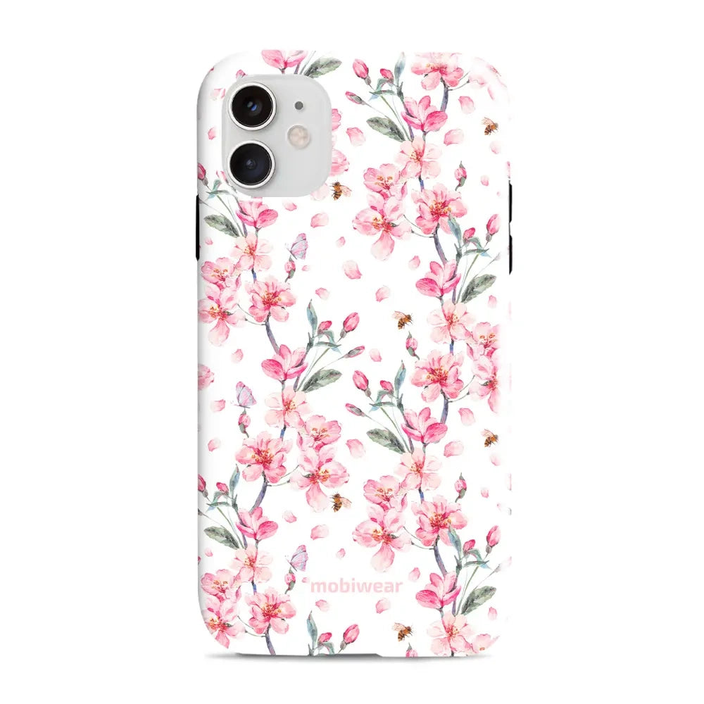 Handyhülle für iPhone 11, Mobiwear Elite Pro, Japanischer Blumenstrauß