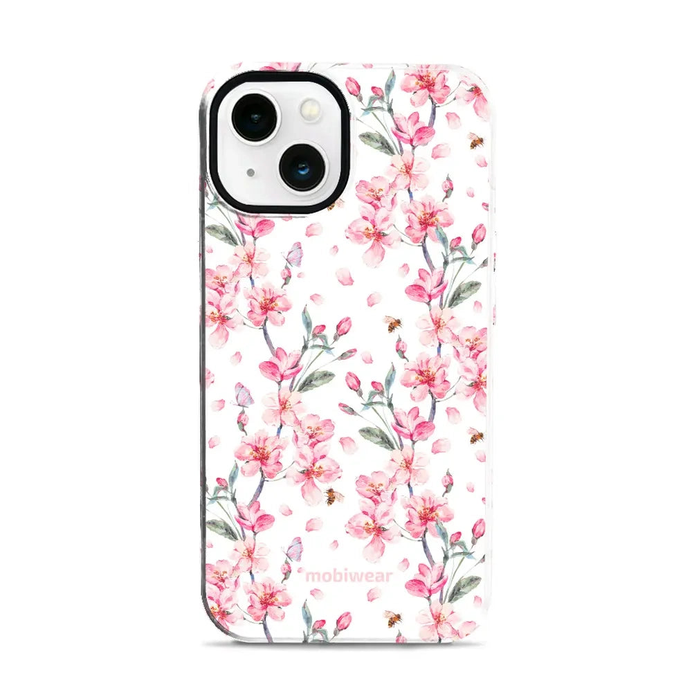 Handyhülle für iPhone 13, Mobiwear Elite Pro, Japanischer Blumenstrauß