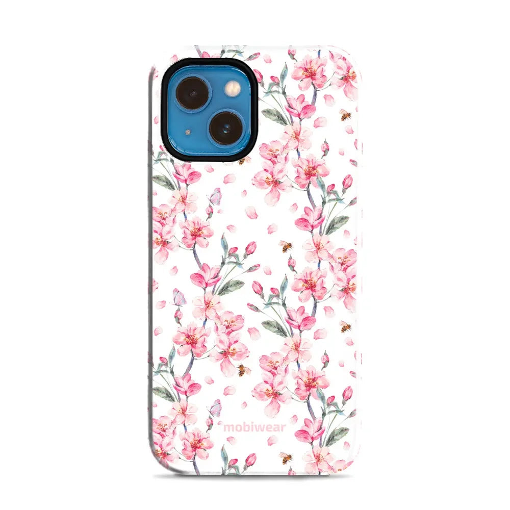Handyhülle für iPhone 13 Mini, Mobiwear Elite Pro, Japanischer Blumenstrauß