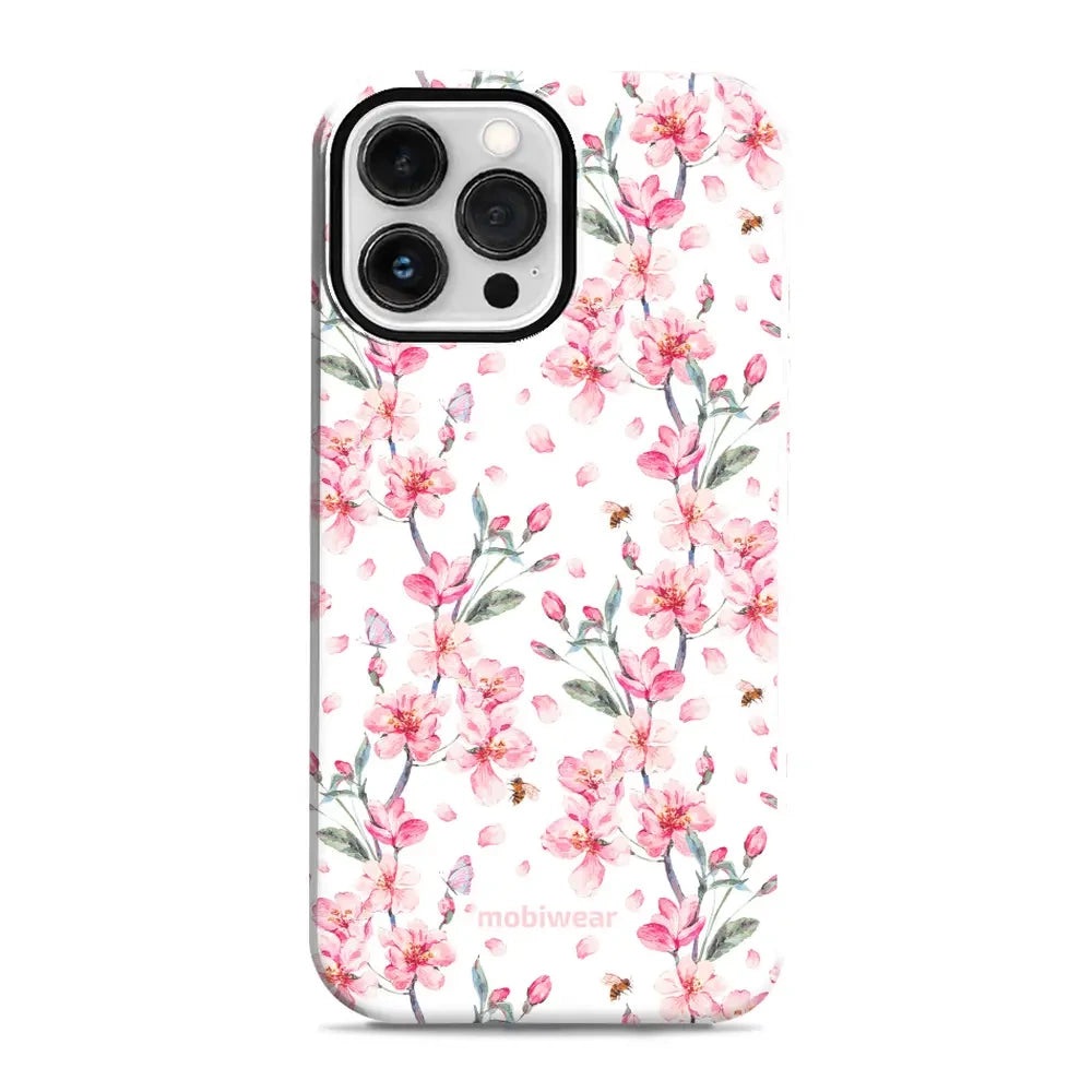 Handyhülle für iPhone 13 Pro Max, Mobiwear Elite Pro, Japanischer Blumenstrauß