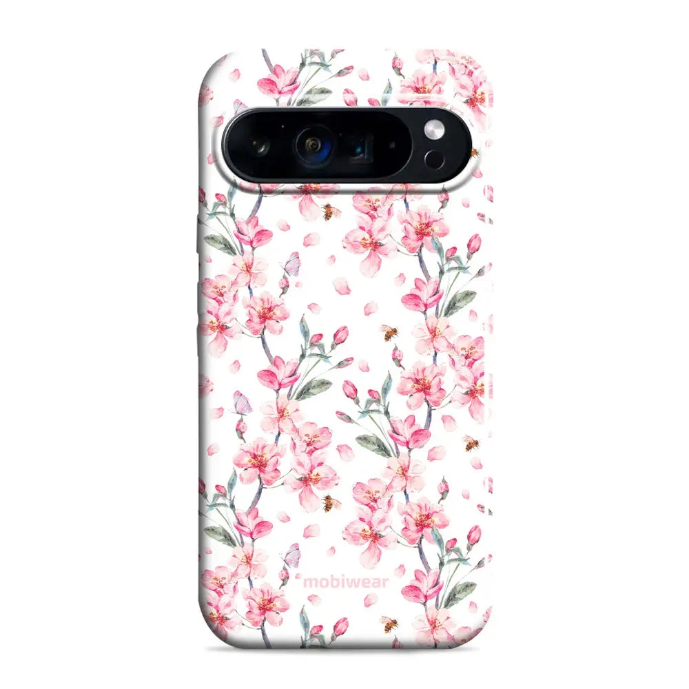 Handyhülle für Google Pixel 9 Pro, Mobiwear Elite Pro, Japanischer Blumenstrauß