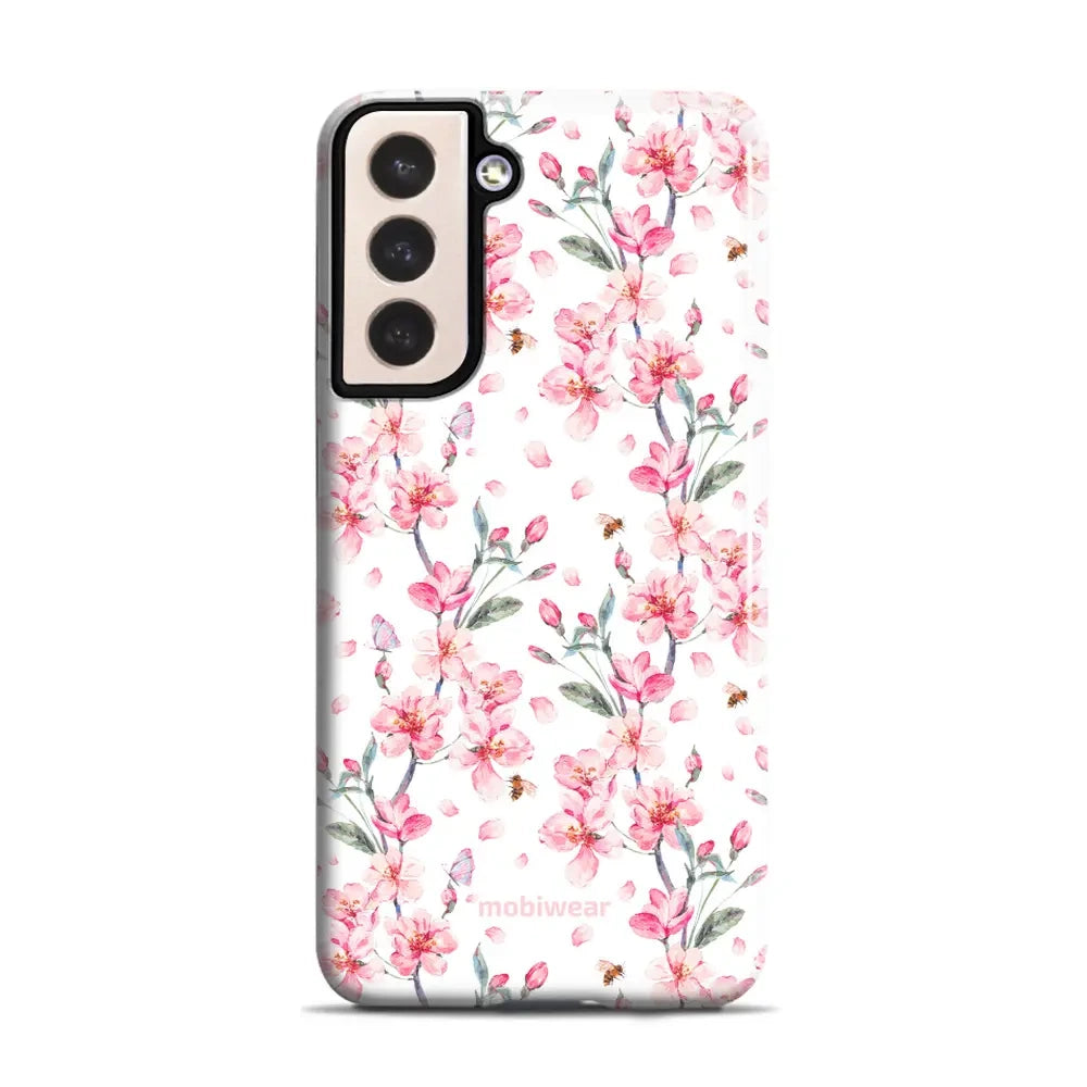 Handyhülle für Galaxy S21 Plus, Mobiwear Elite Pro, Japanischer Blumenstrauß