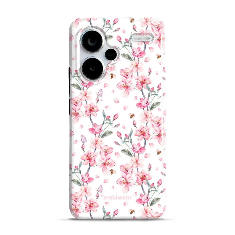 Handyhülle für Xiaomi Redmi Note 13 Pro Plus 5G, Mobiwear Elite Pro, Japanischer Blumenstrauß