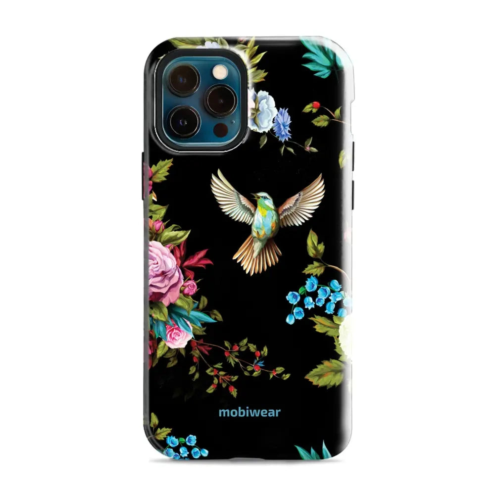 Handyhülle für iPhone 12 Pro, Mobiwear Elite Pro, Nachtkolibri